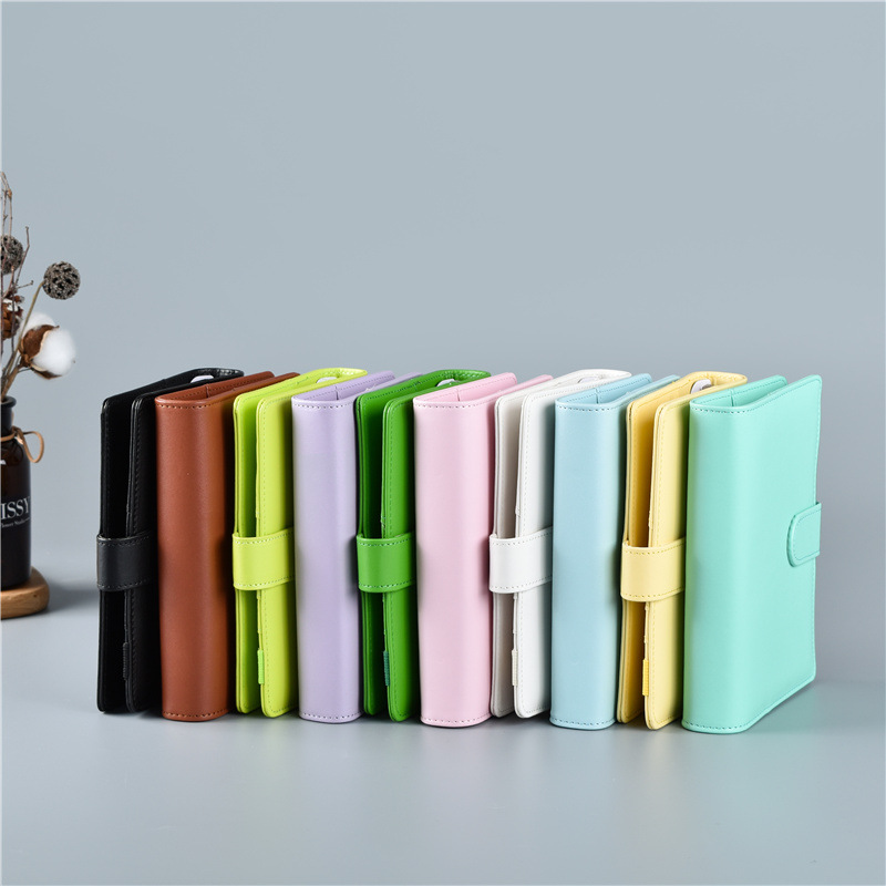 Vintage Leather Journal Notebook - A6/A5 Macaroon Color PU Leather DIY