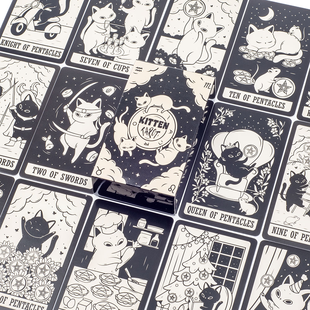 Kitten Tarot Deck 78Pcs Cute B - Tarot Deck With Guidebook review and price