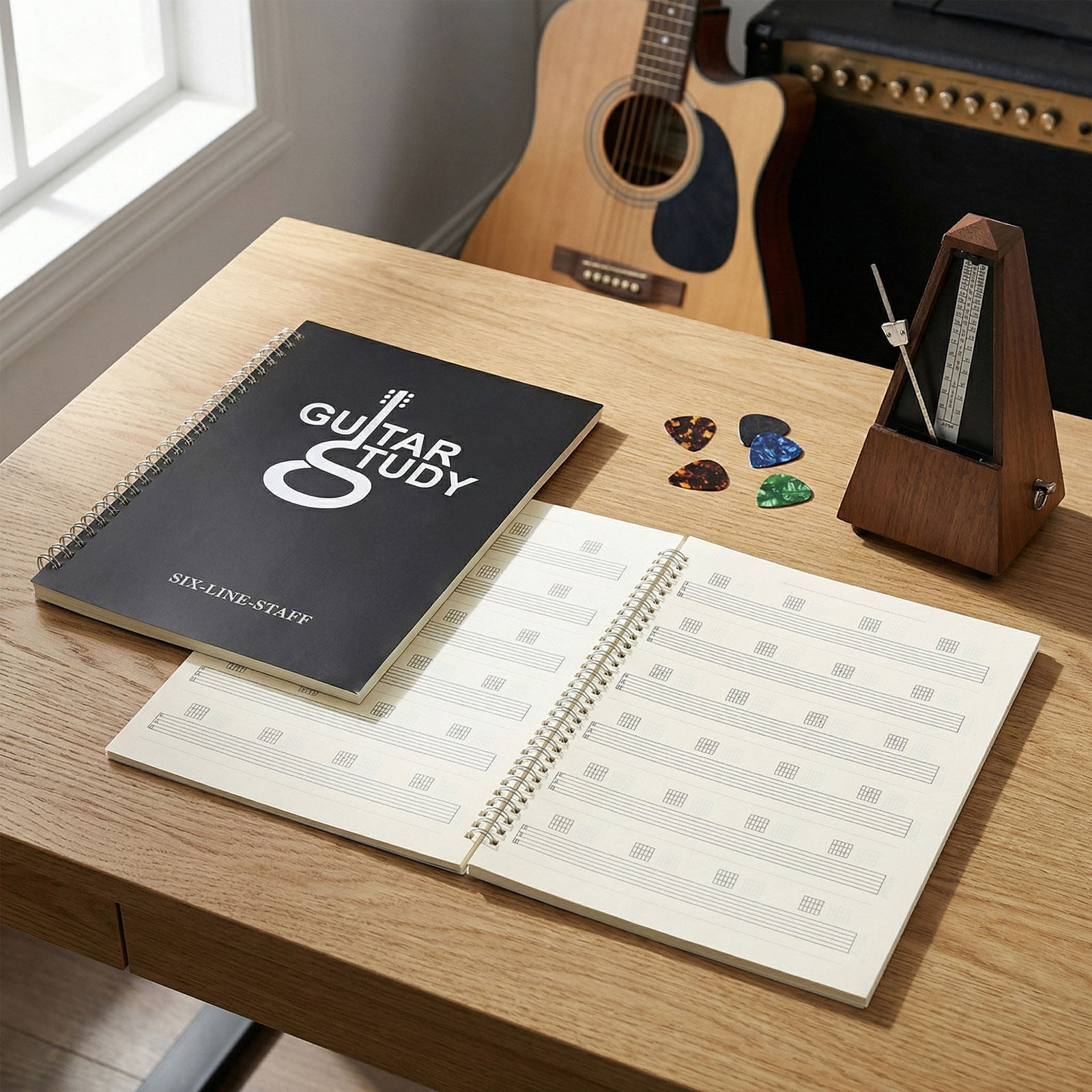 2Pcs Guitar Manuscript Noteboo - Blank Sheet Music Notebook review and price