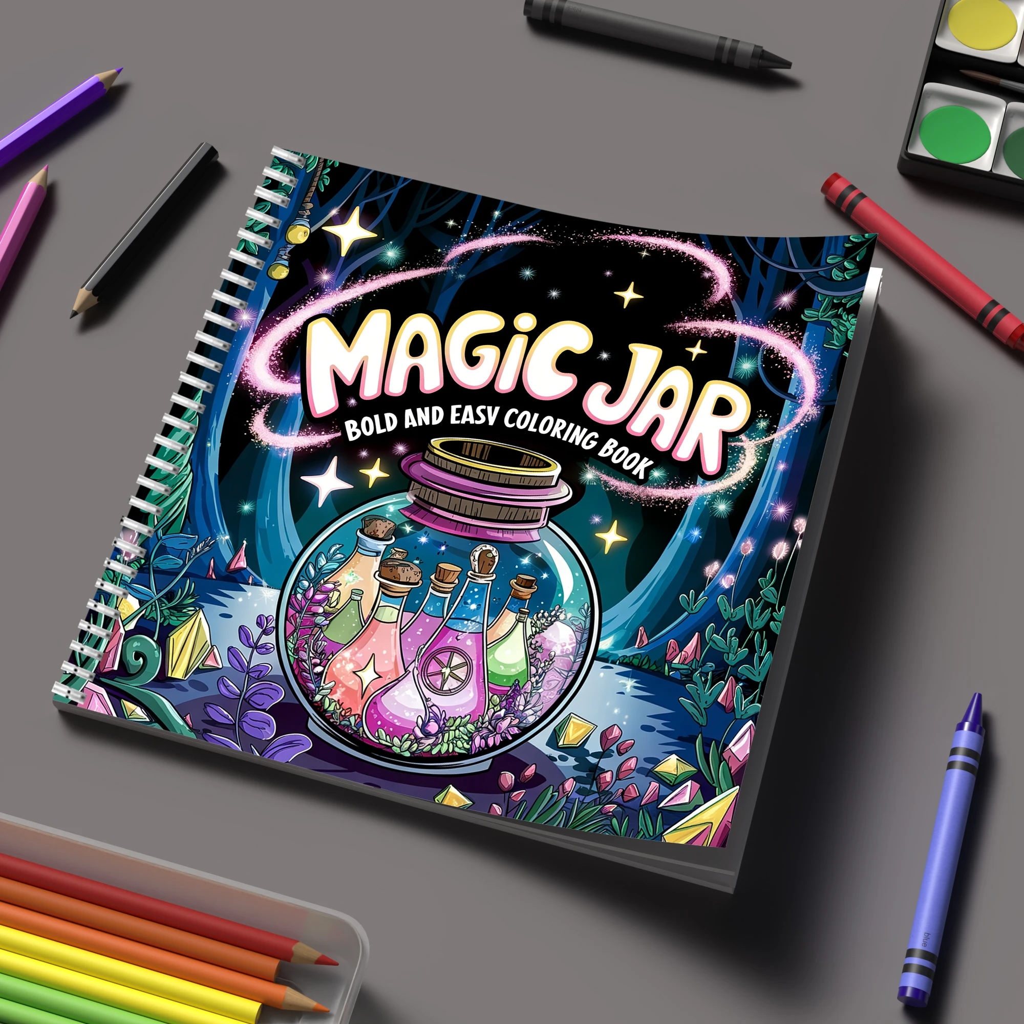 Coloring Book Magic Jar for Ad - Adult Coloring Book Stress Relief review and price