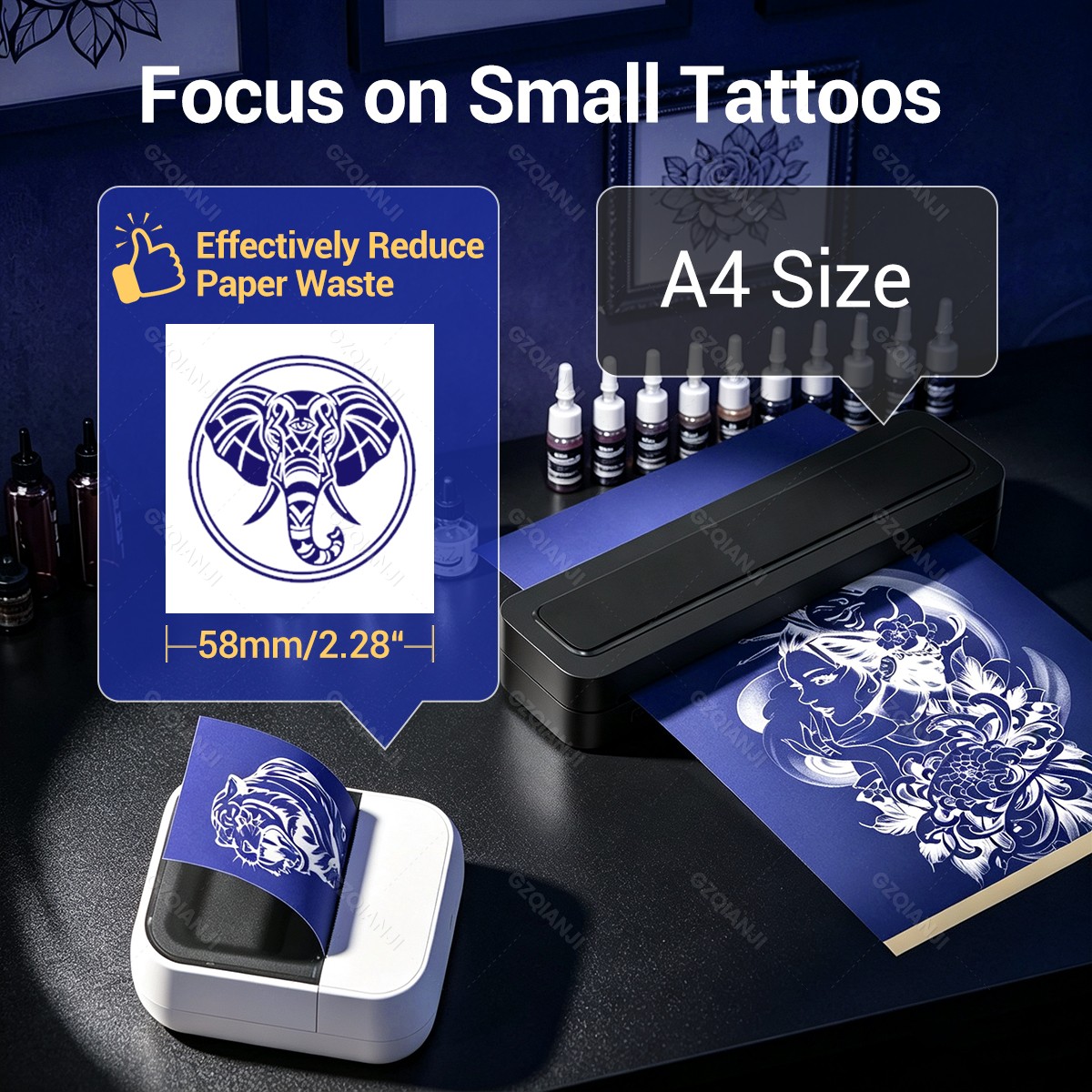 2Inch Portable Mini Tattoo Pri - Mini Pocket Thermal Printer Paper Roll review and price