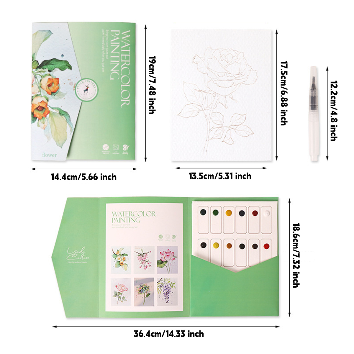 Kawaii Coloring Book with 12 W - Stationery Books review and price