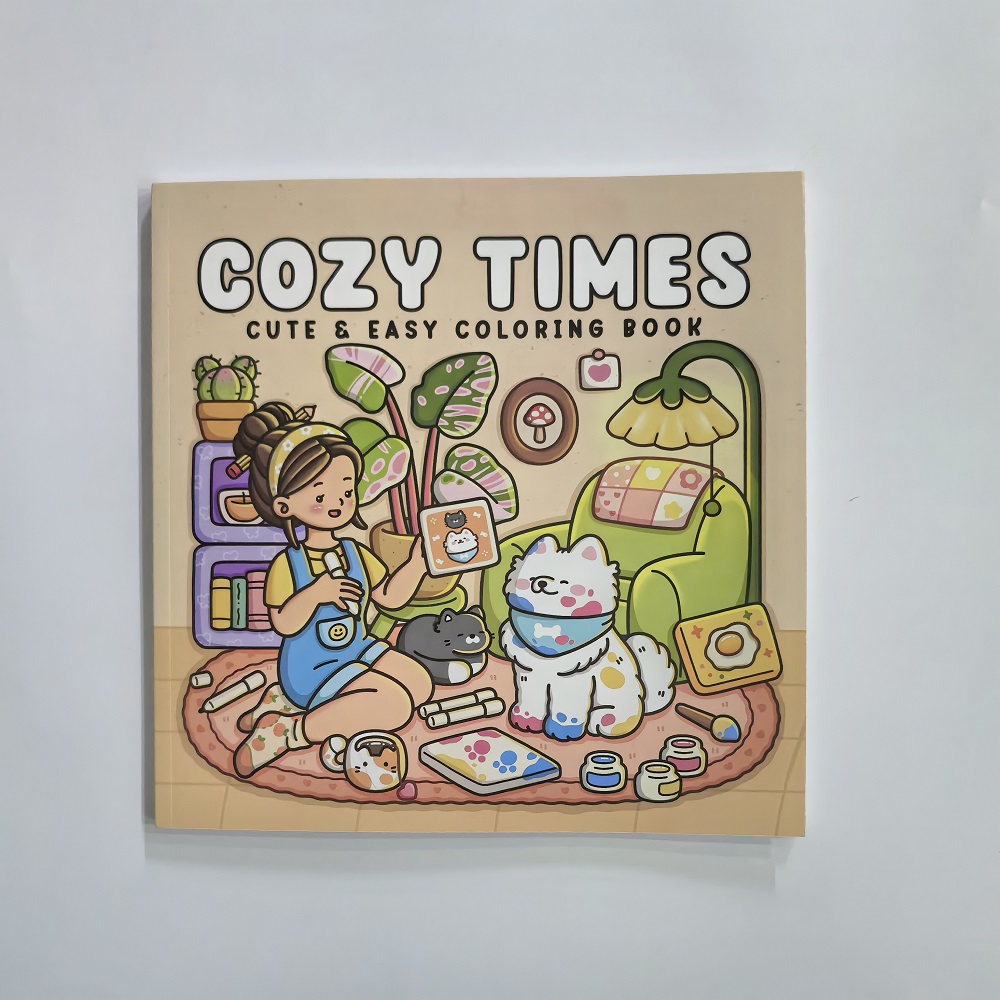 Cozy Time Cute & Easy Coloring - Adult Coloring Book Stress Relief review and price