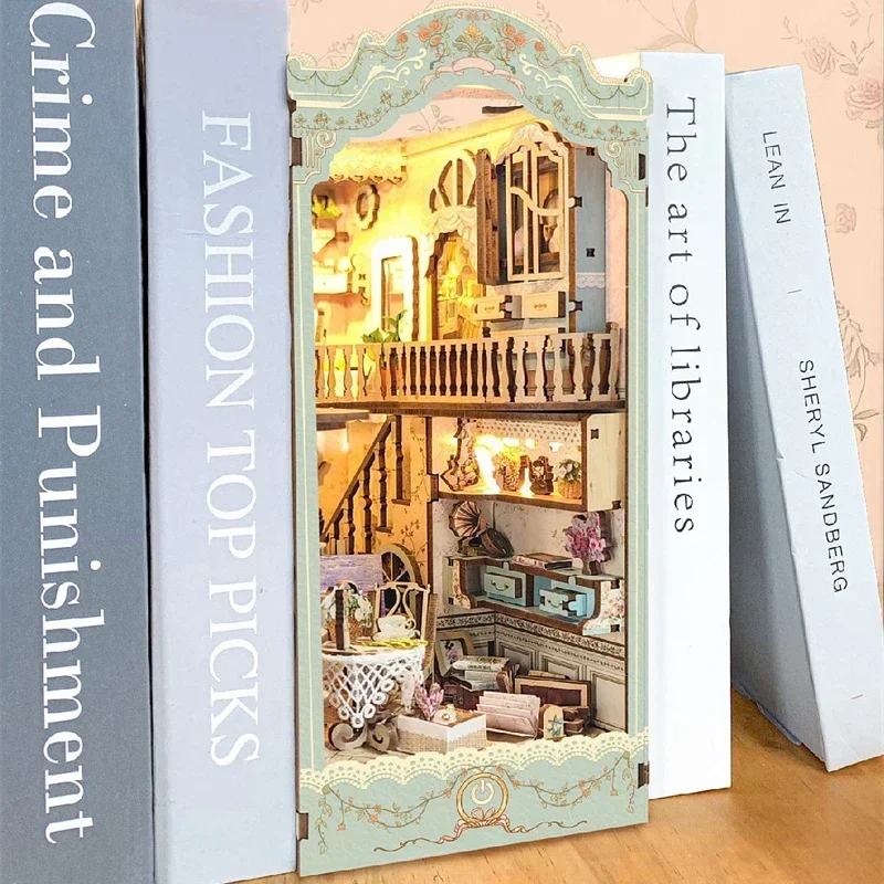 DIY Wooden Pastoral Diary Book - Diy Wooden Book Nook Kit Shelf Insert review and price