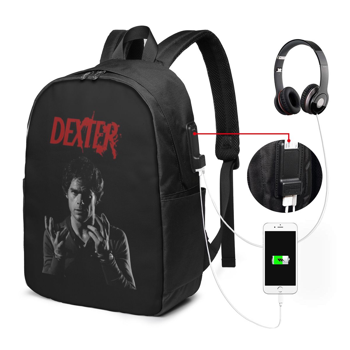 Movie Dexter Morgan Backpack T - Movies review and price