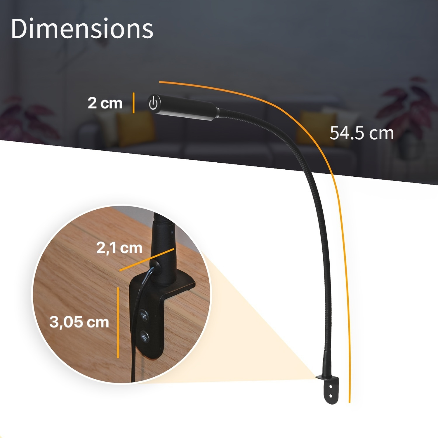 2pcs Led Reading lamp with dim - Books review and price
