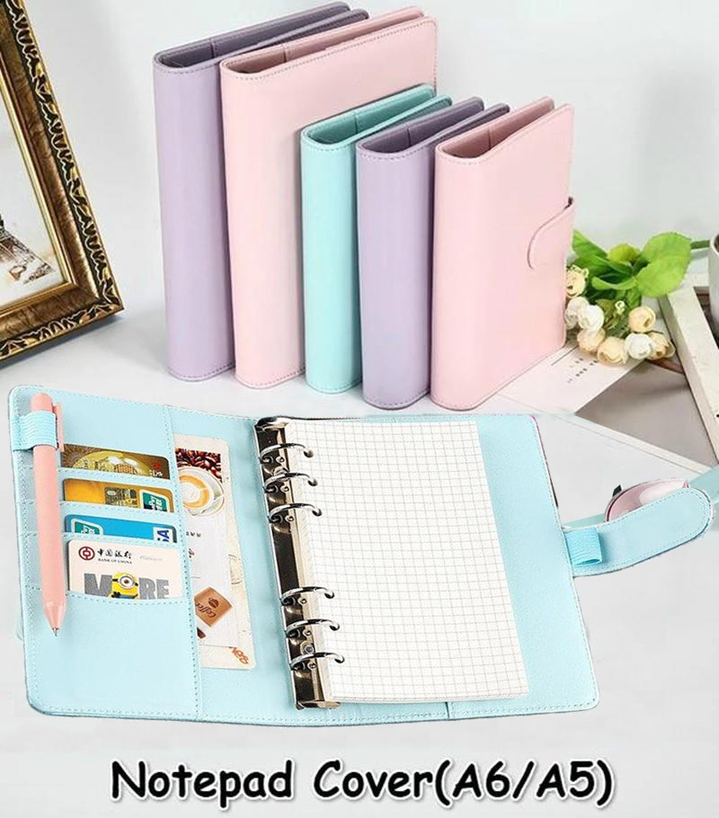 A6/A5 Macaroon Color PU Leathe - Vintage Leather Journal Notebook review and price